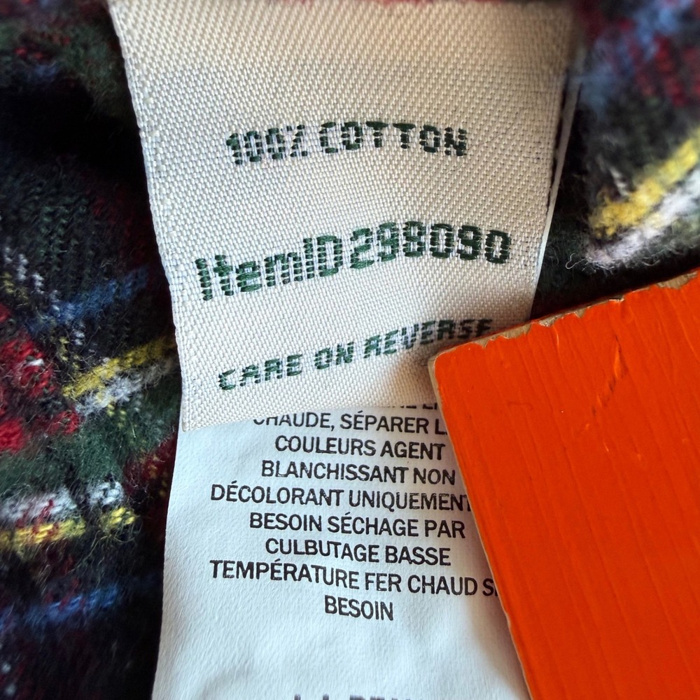 LL Bean Men's Flannel Button Down Shirt Large Slightly Fitted Scotch Plaid Cabin - Picture 11 of 11